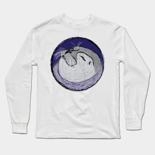 Artwork of a Happy Seal Long Sleeve T-Shirt